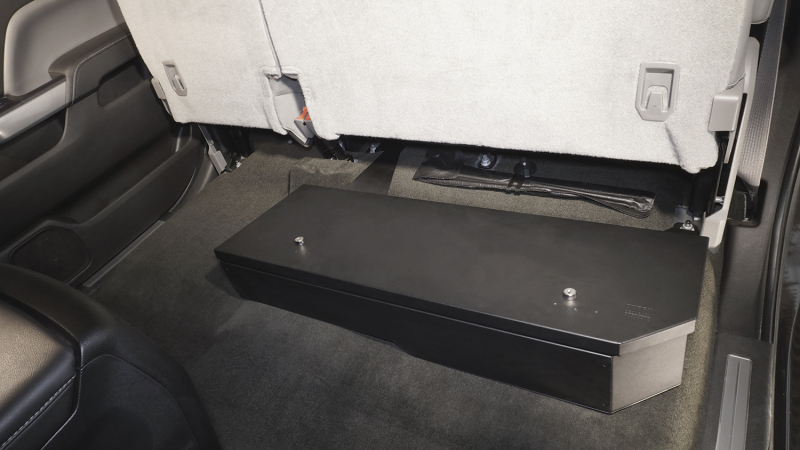 GMC Sierra 3500HD Underseat Lockbox - Rear 60% Bench Seat - Tuffy Products - 2/3 Length with Keyed Lock - Black - `07-`19